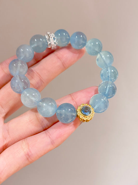 Aquamarine Crystal Bracelet Natural Pure Body Confidence Booster